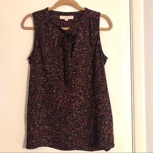 EUC Plum And Black LOFT Blouse